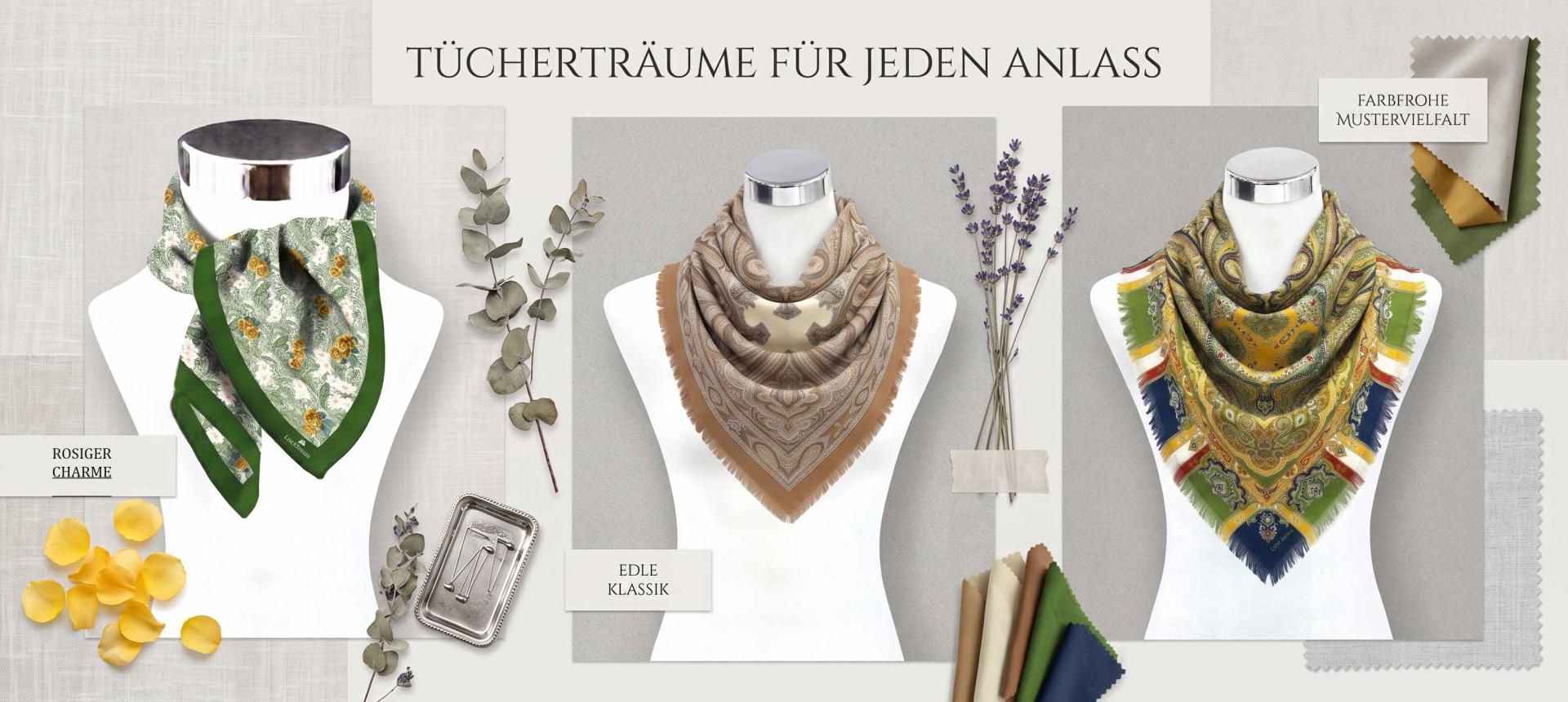 Moodboard Tücher grün