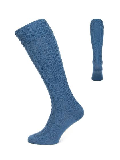 Kniestrumpf Umschlag sbg.blau