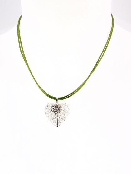 Collier Filigranherz Satinkord