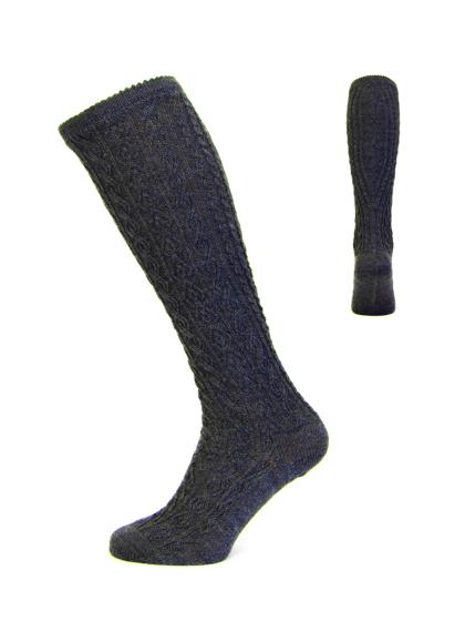 Kniestrumpf handstrickop jeans