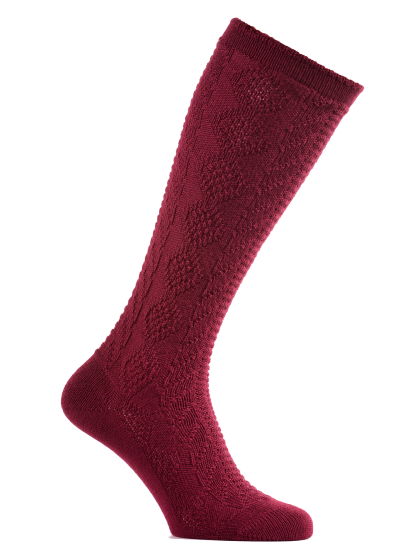 Kniestrumpf bordo