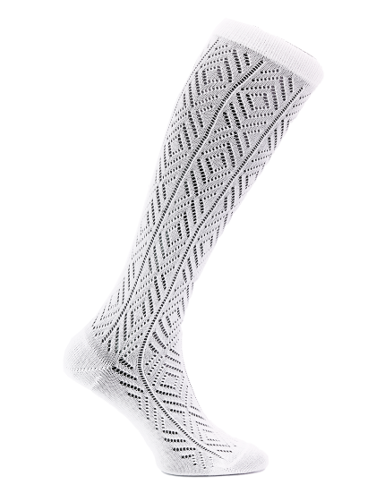 Kniestrumpf BW-Elasthan weiß