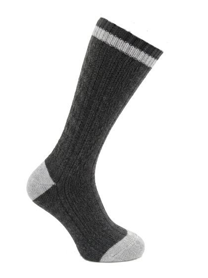 Kontrastsocke anthra-stein