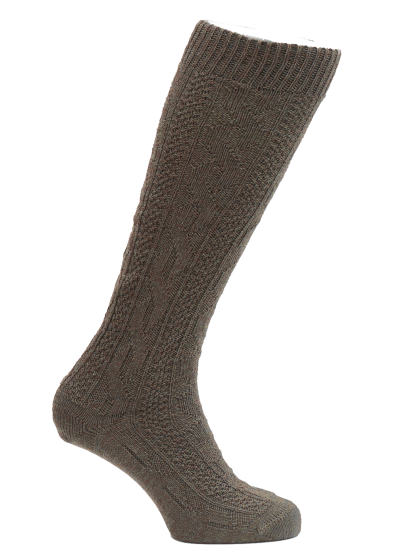 Kniestrumpf uni taupe