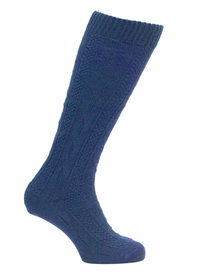 Kniestrumpf uni sbg.blau