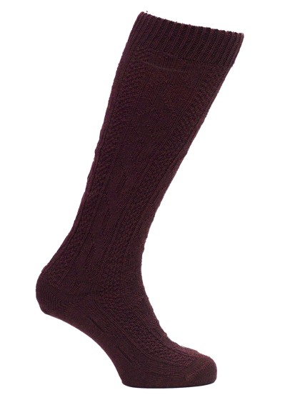 Kniestrumpf uni burgund