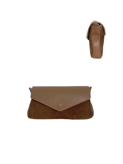 Tasche Kombi Glatt/Rauleder 22 x 12 cm