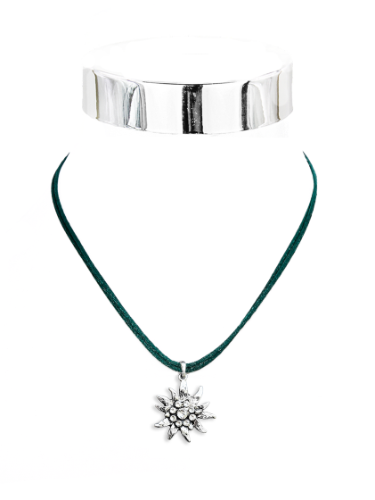 Collier Edelweiß Seidenkordel 40 cm