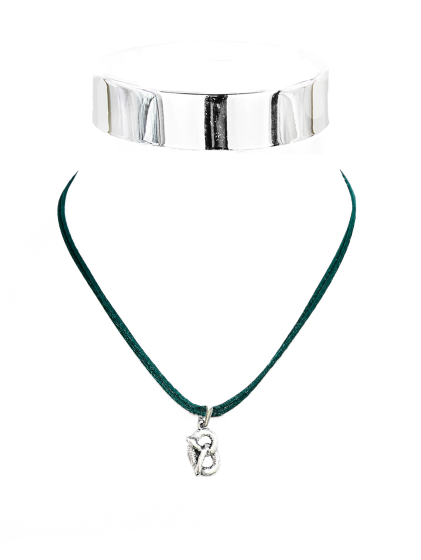 Collier Brezel Seidenkordel 40 cm
