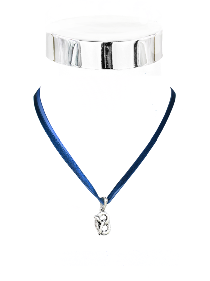 Collier Brezel Organzerband 40 cm