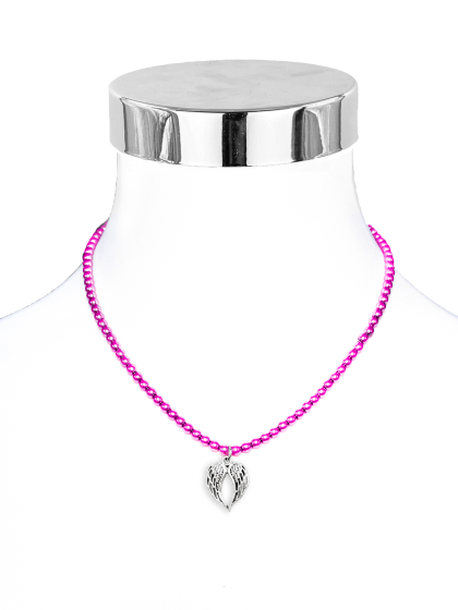 Collier Flügel Perlenkette 42 cm