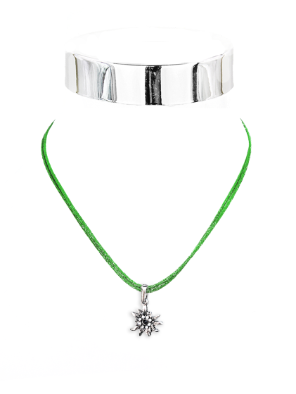 Collier Edelweiß Seidenkordel 40 cm