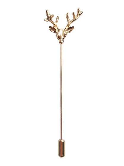 Nadel Hirschkopf gold 70 x 27 mm
