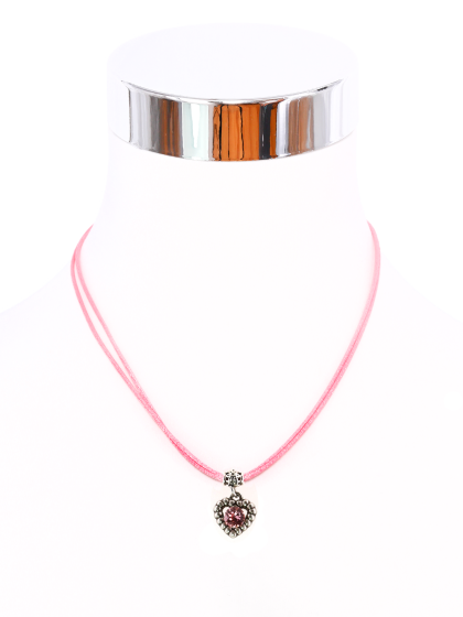 Collier Herz Satinkordel