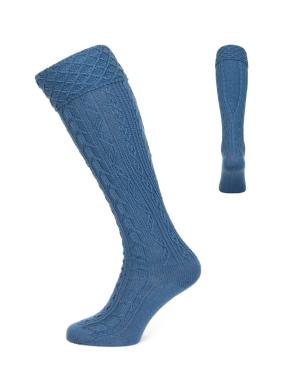 Kniestrumpf Umschlag sbg.blau