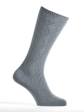 Socke uni rauchblau