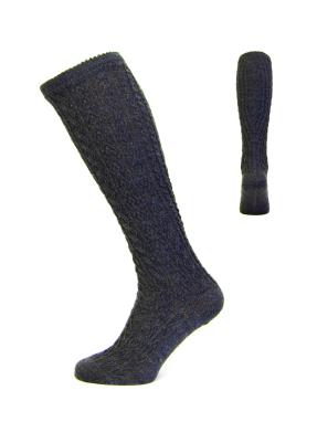 Kniestrumpf handstrickop jeans