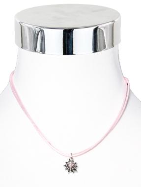 Collier Perlenblüte Satinkorde