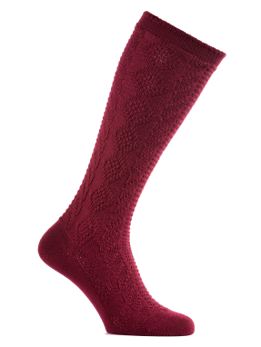 Kniestrumpf bordo