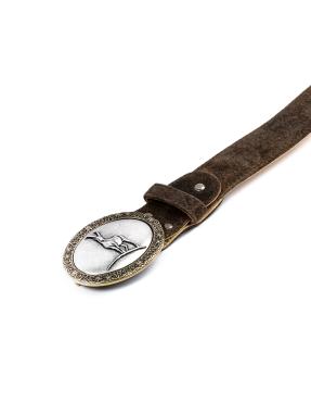 Gürtel einfach leder Steinbock