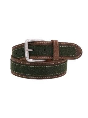 Herrengürtel Leder+Loden OLIV