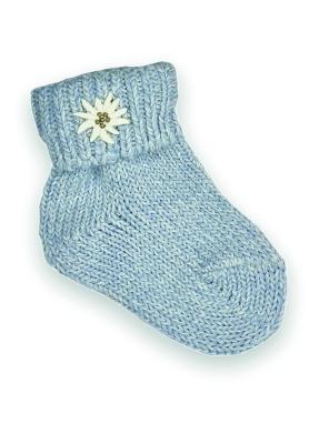 Babysocke hellblau mit EW