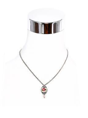 Collier Halbkugel/Rose Kette