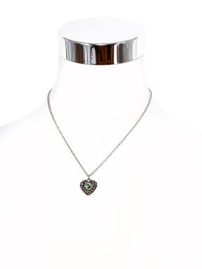 Collier Herz m.gr.Stein Kette