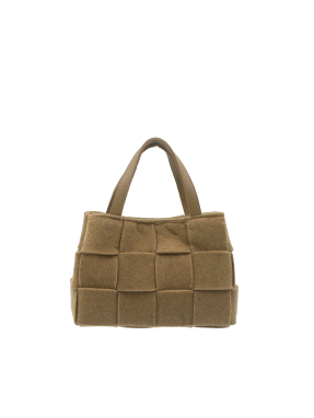 Flechtoptik-Tasche Loden