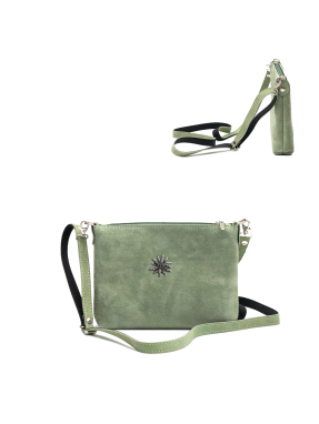 Ledertasche mit Edelweiß