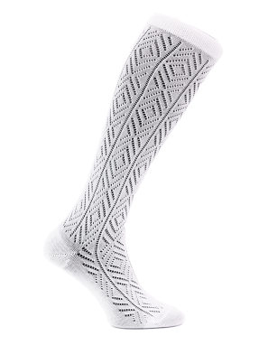 Kniestrumpf BW-Elasthan weiß