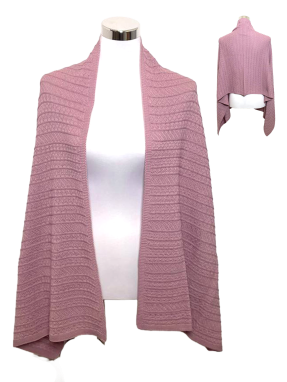 Rechteckstola Zopf Strick 55 x 160 cm
