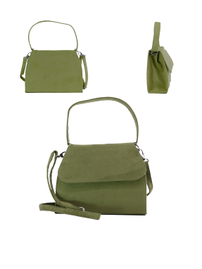 VelourslederoptikTasche kantig