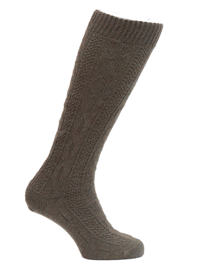 Kniestrumpf uni taupe