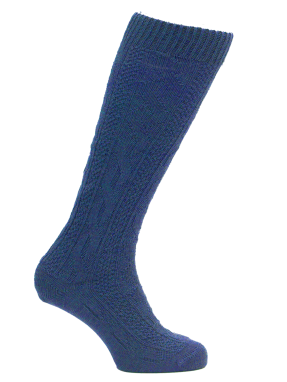 Kniestrumpf uni sbg.blau