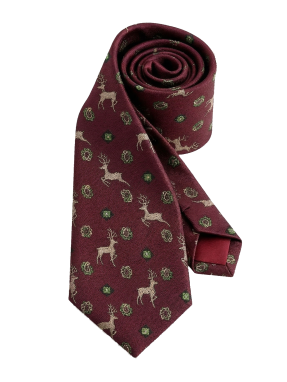 Krawatte Hirsch/ Paisley 8 cm breitq