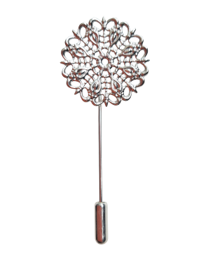 Nadel Blume silber 70 x 25 mm