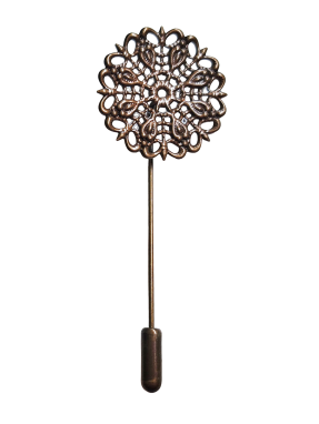 Nadel Blume altmessing 70 x 25 mm