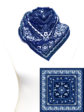 Seidentuch Paisley 70 x 70 cm