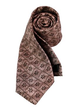 LOIS Krawatte Karo/Blumen 8 cm Breite