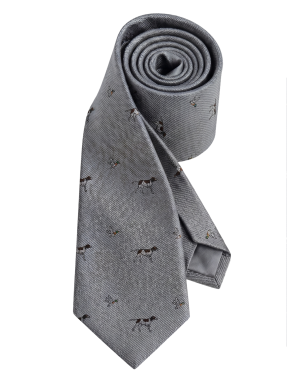 Krawatte Jagdhund/Enten 8cm breit