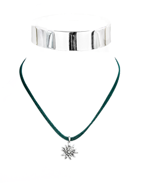 Collier Edelweiß Seidenkordel 40 cm
