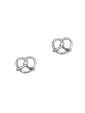 Ohrstecker Brezel silber Ohrstecker