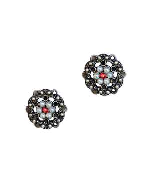 Ohrstecker Perlenblume/Kreis Ohrstecker