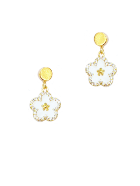 Ohrstecker Emaille Blümchen Ohrstecker