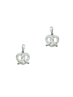 Ohrstecker Glitzerbrezel