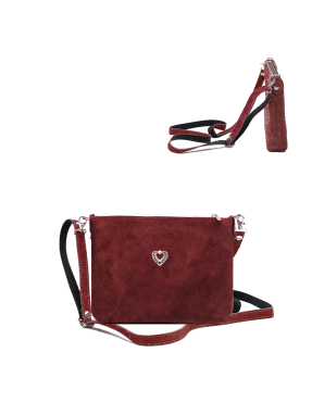 Ledertasche mit Herz/Herzerl 20 x 16 cm